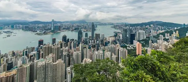 a top view of high rise buildings