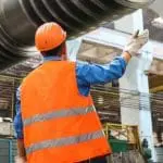 a construcion worker in a construction site