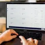 a person checking a bank statement online