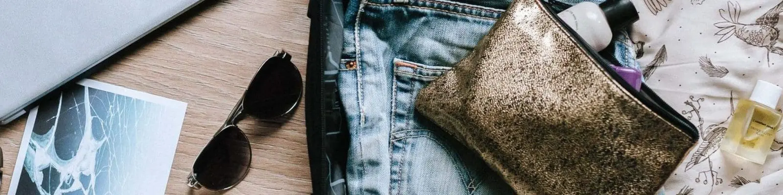 luggage with travel items