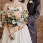 couple in wedding clothes