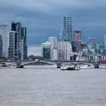 River view of London's cityscape
