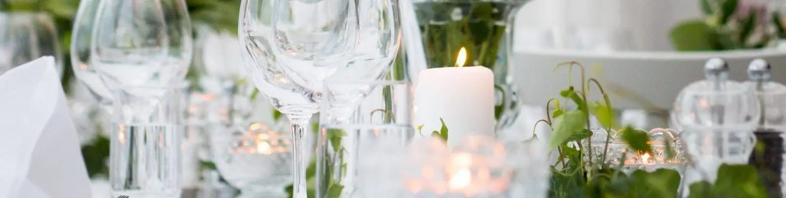 flowers on a table to signify a wedding reception