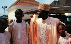 A Nigerian father with his children