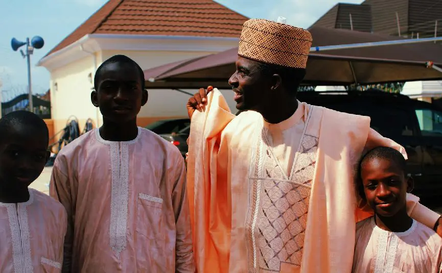 A Nigerian father with his children