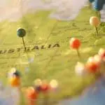 australia on a map