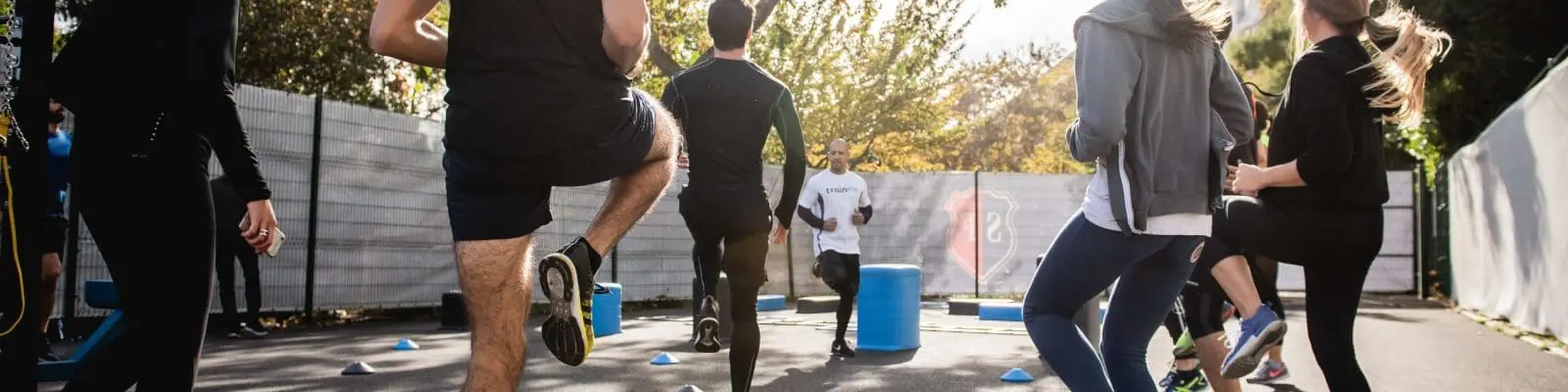 group of people exercising