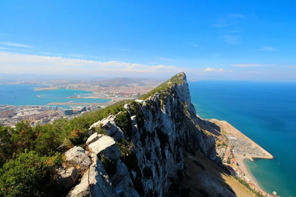 an aerial view of Gibraltar