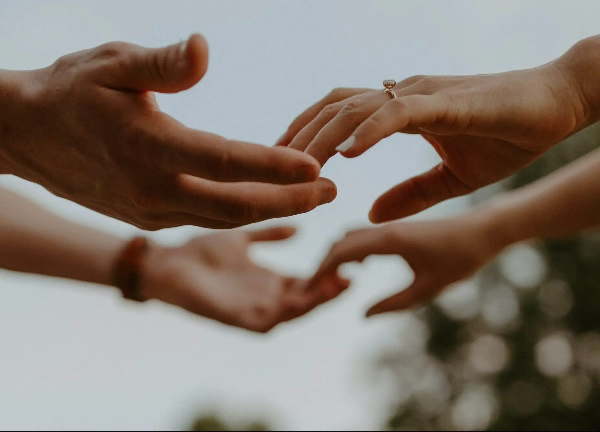 couples holding hands