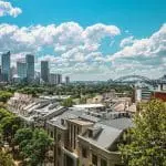 aerial view of sydney city with buildings