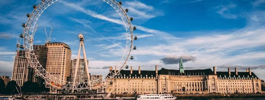 The London eye in Westminster