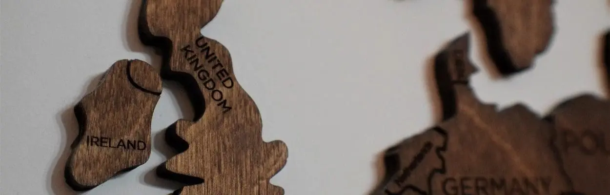 wooden images of Ireland, UK and Europe