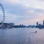 Boat view of the River Thames