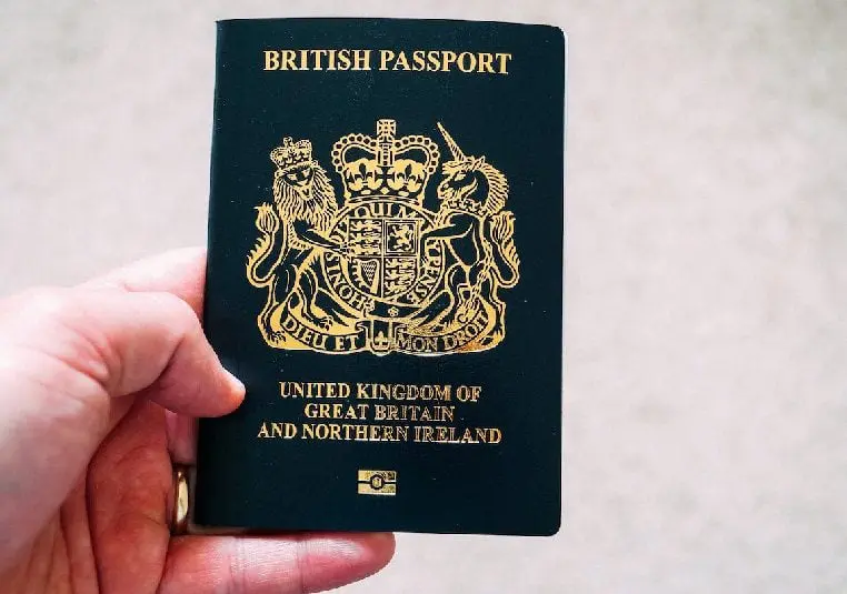 Holding British passport