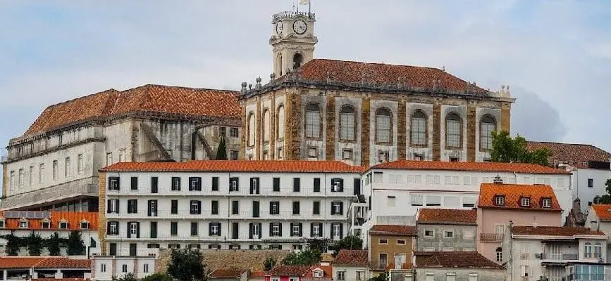 Portuguese flag above buildings