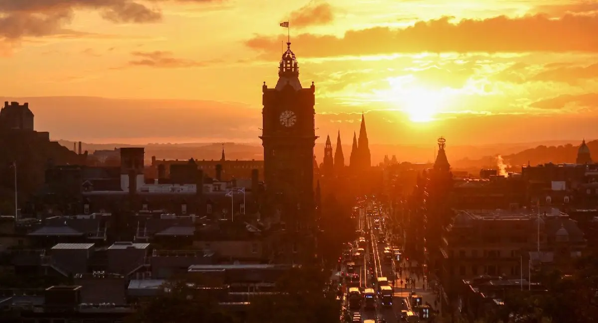 Sunset in Edinburgh