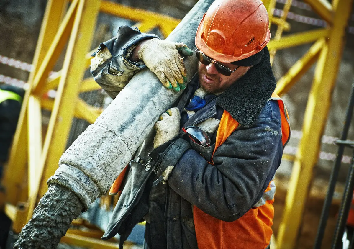 Man working at construction site
