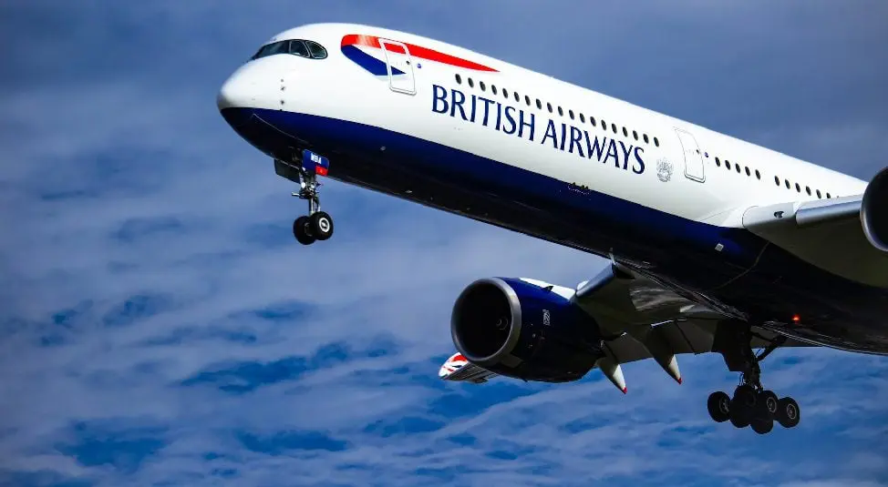 British Airways plane ascending