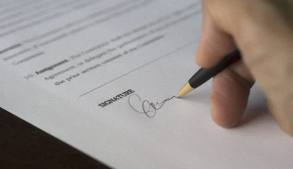 Signing a document