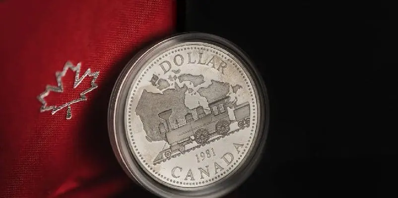 Silver, antique Canadian coin