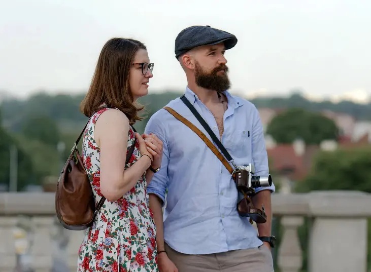 Couple enjoying trip together