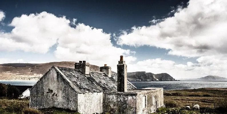 Old house built in Irish countryside