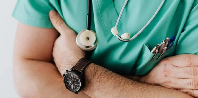 Nurse with stethoscope