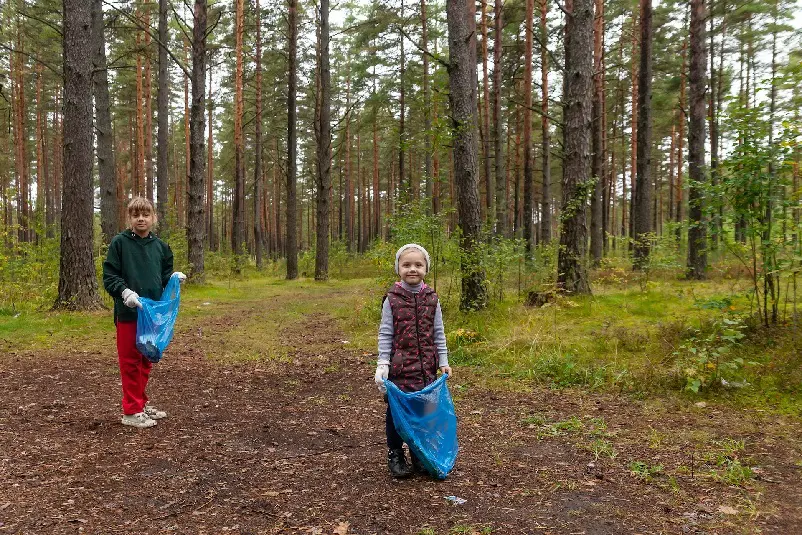 Siblings in the woods