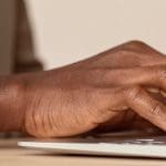 a man using a laptop