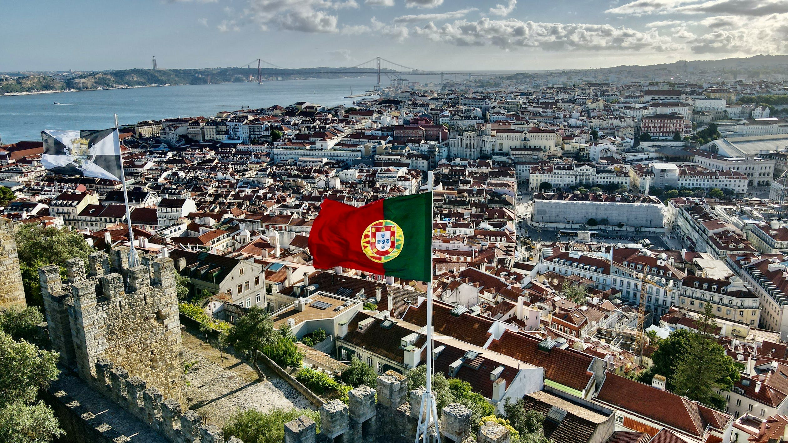 a top view of a city in Portugal