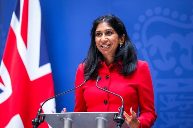 Suella Braverman addresses Home Office staff