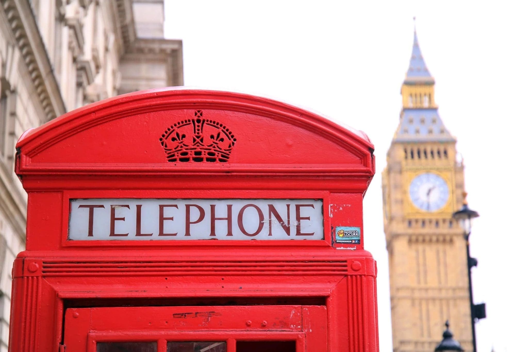 a telephone booth in United Kingdom
