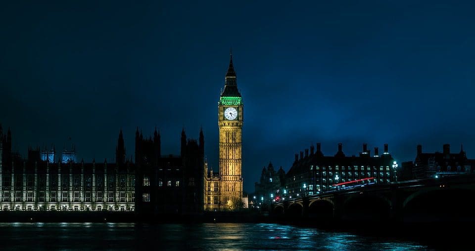 big ben at night