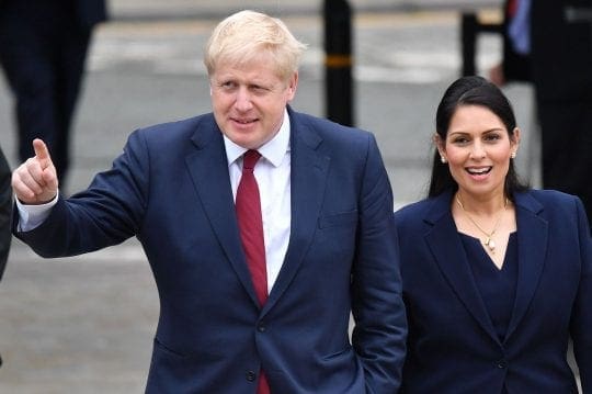 boris johnson priti patel
