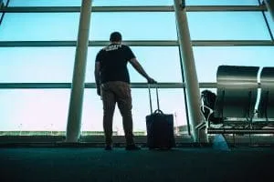 Adult waiting at airport