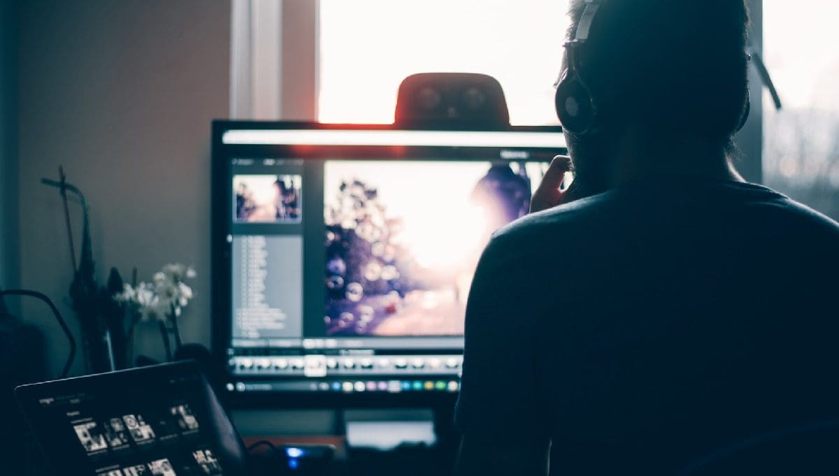 Man working on computer