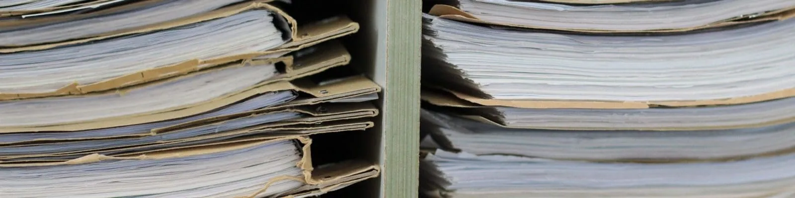 set of files in a file cabinet