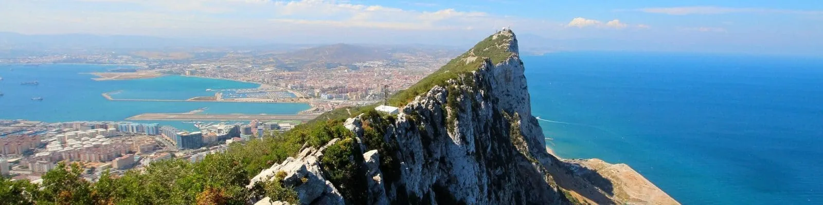 an aerial view of Gibraltar