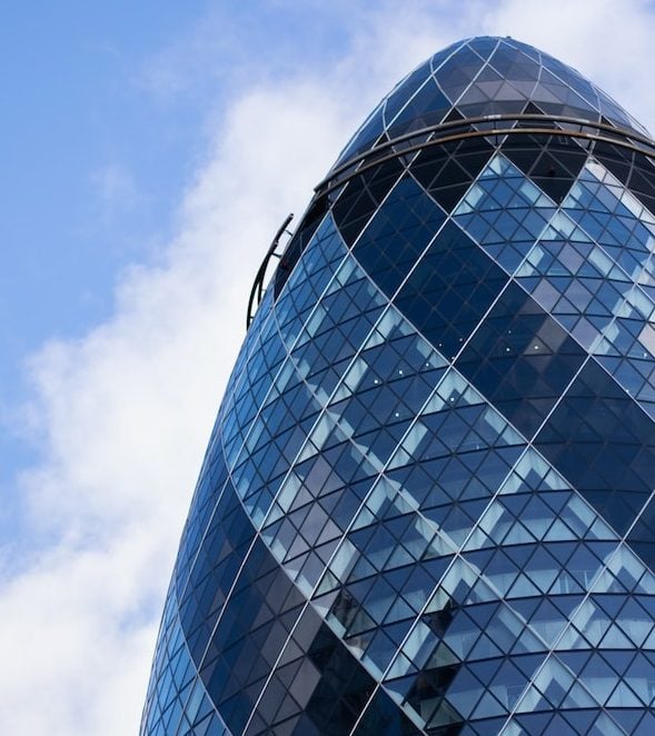 Glass building in central London