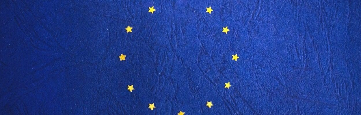close up of eu flag