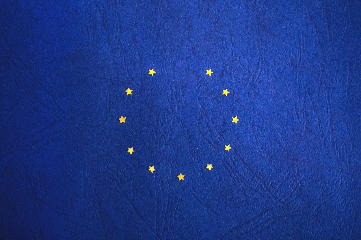 close up of eu flag