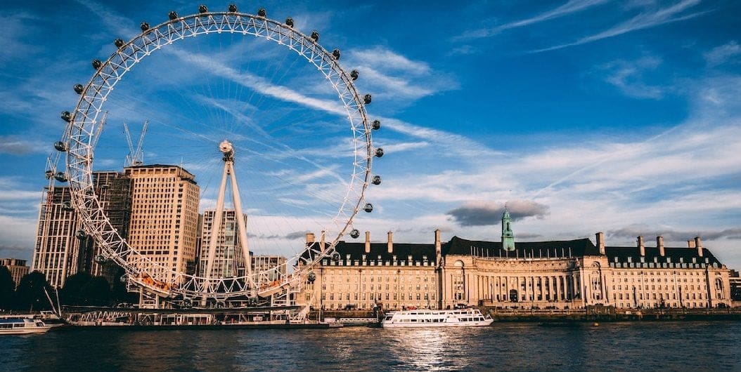 The London eye in Westminster