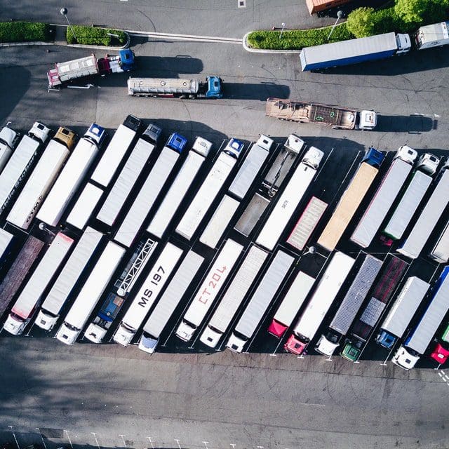 lorry's in car park