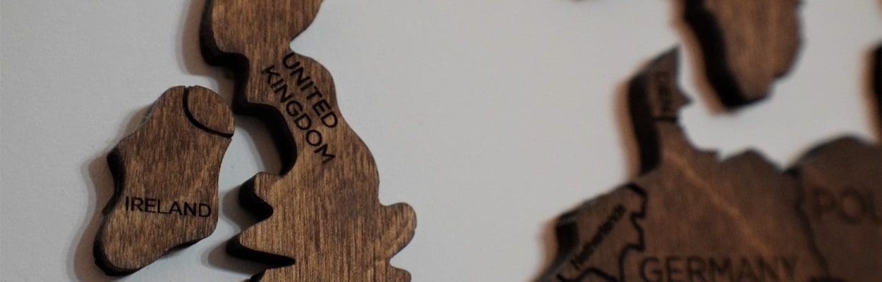 wooden images of Ireland, UK and Europe
