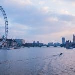 Boat view of the River Thames