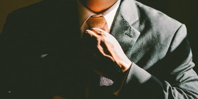 Businessman in suit and tie