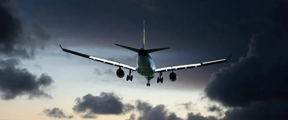 a plane landing