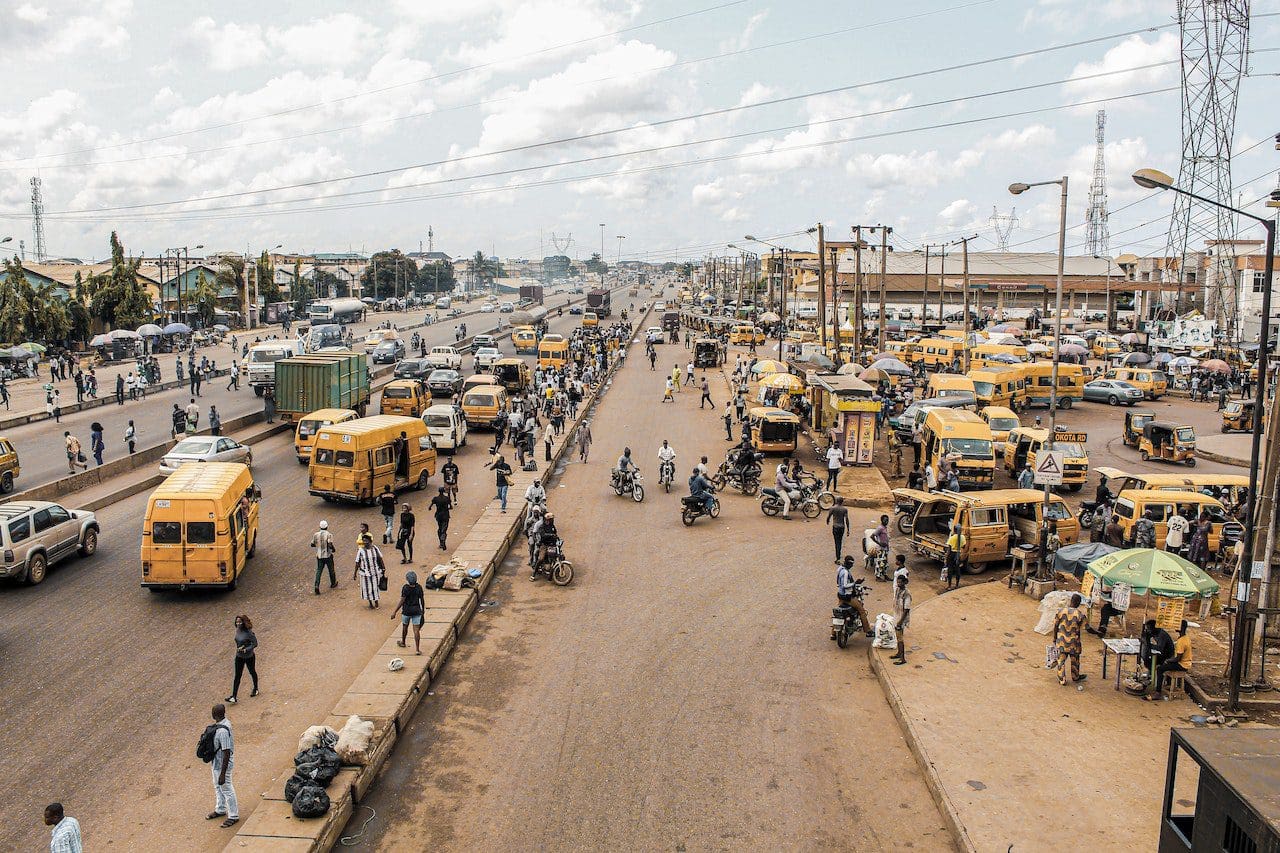Bus garage in Lagos