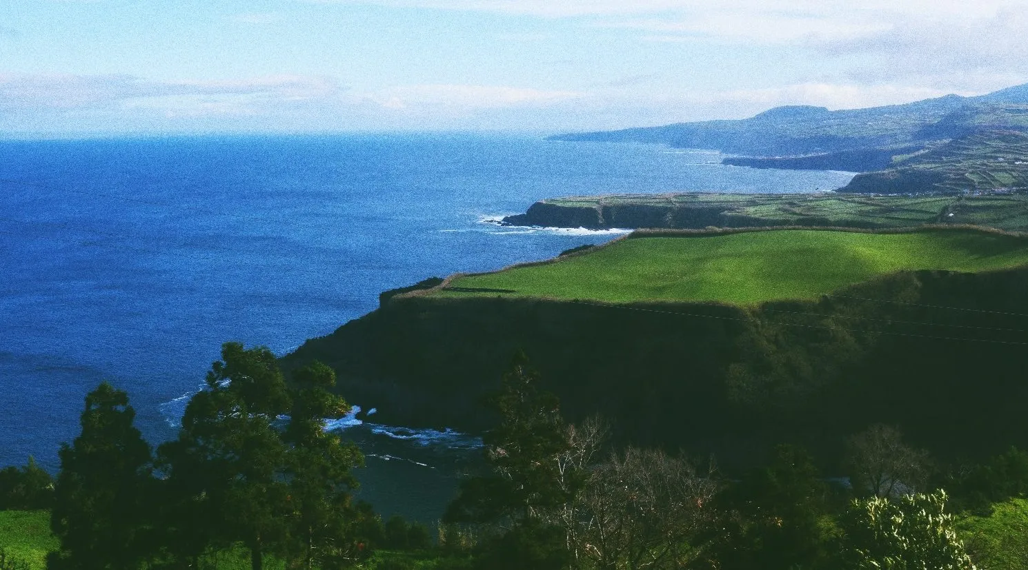 Fields by Portuguese seashore