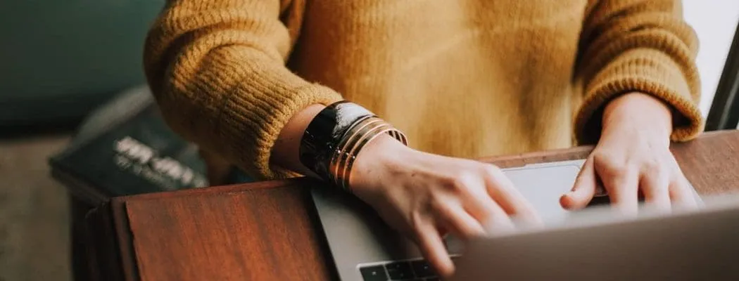 person using a laptop